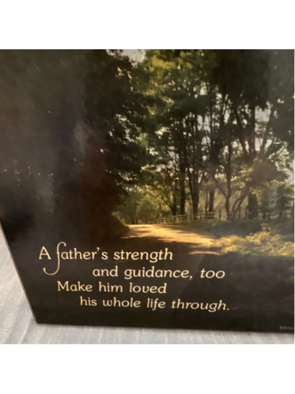 Inspirational Father Quote Wood Plaque Country Decor Free Standing, Vertical